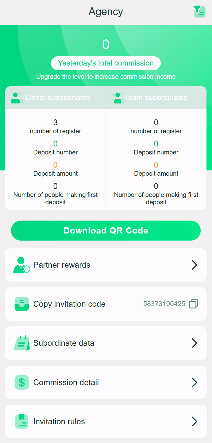 YaarWin invite screen